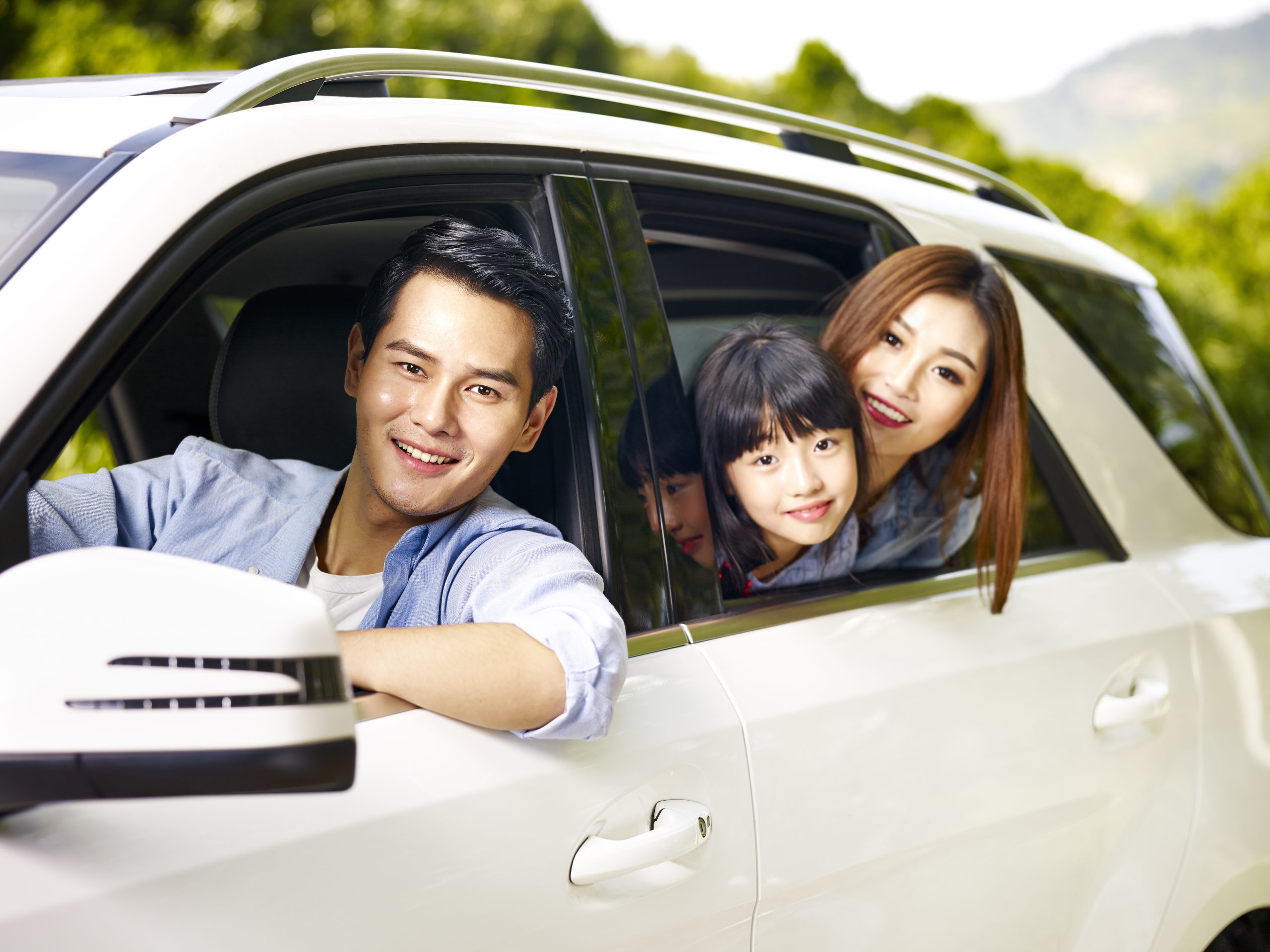 Family in the car