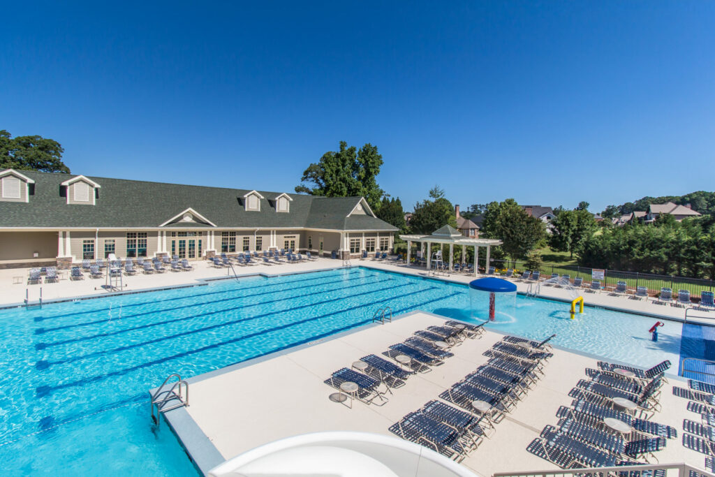 Pool ready for families at summer in traditions of braselton