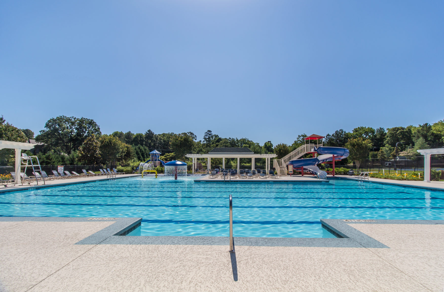 The clubhouse pool at Traditions of Braselton