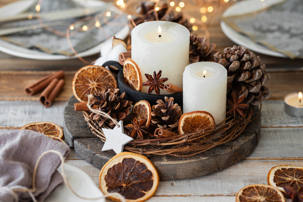 Holiday Centerpiece Natural Decor ©Vera Prokhorova